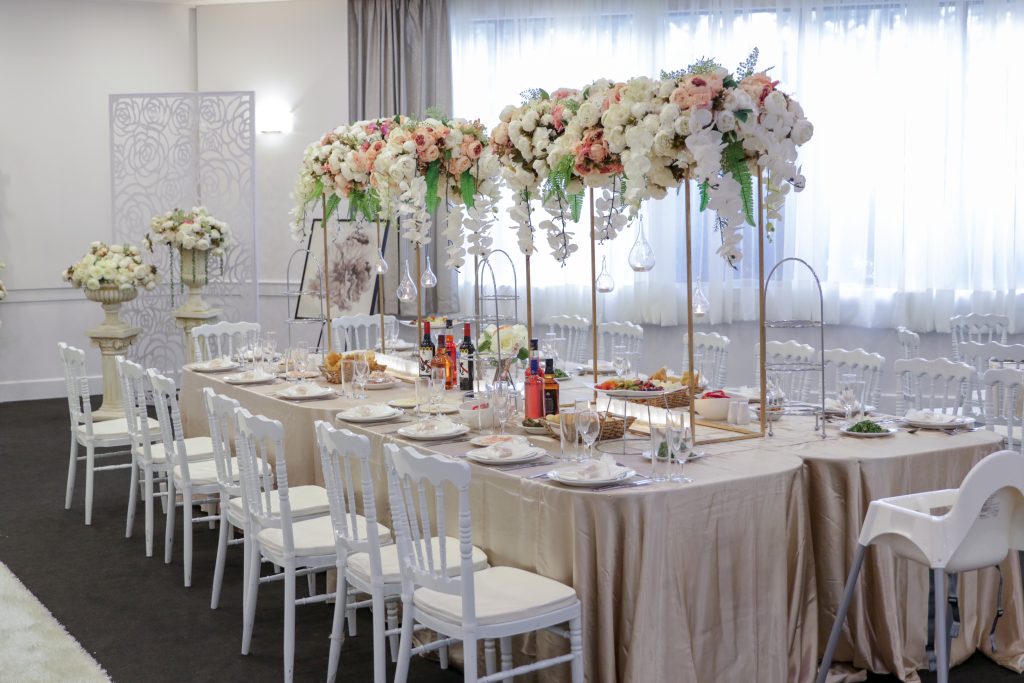 A serving table at wedding reception in Sydney